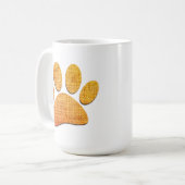 Hond Paw Burlap Aged Print Koffiemok (Voorkant links)