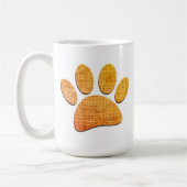 Hond Paw Burlap Aged Print Koffiemok (Links)
