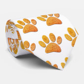 Hond Paw Burlap Aged Print Stropdas (Opgerold)