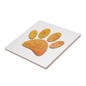 Hond Paw Burlap Aged Print Tegeltje (Zijkant)