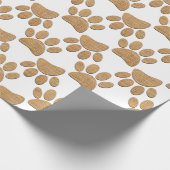 Hond Paw Burlap Print Cadeaupapier (Hoek)
