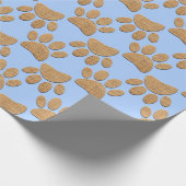 Hond Paw Burlap Print Cadeaupapier (Hoek)