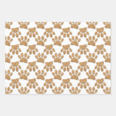 Hond Paw Burlap Print Inpakpapier Vel (Voorkant 2)