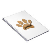 Hond Paw Burlap Print Notitieboek (Rechterzijde)