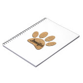 Hond Paw Burlap Print Notitieboek (Linkerzijde)