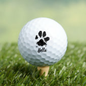 Hond Paw Print aangepaste naam handtekening Golfballen (Insitu Shirt)
