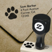 Hond Paw Print Retouradres Leuke Pet Canine Paw Rubberstempel