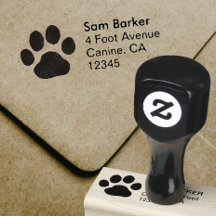 Hond Paw Print Retouradres Leuke Pet Canine Paw