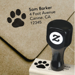 Hond Paw Print Retouradres Leuke Pet Canine Paw Rubberstempel