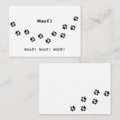 Hond Paw Prints Pet Owner's Cute gepersonaliseerd Notitiekaartje (Voorkant / Achterkant)