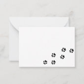 Hond Paw Prints Pet Owner's Cute gepersonaliseerd Notitiekaartje (Achterkant)