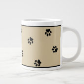 Hond Paw Typografie Hot Beverage Custom Specialty Grote Koffiekop (Rechts)