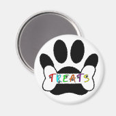 Hond Pawprint Bone Treats Custom Individual Magneet (Voorkant / Achterkant)
