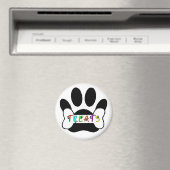 Hond Pawprint Bone Treats Custom Individual Magneet (Insitu (Vaatwasser))