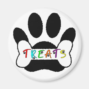 Hond Pawprint Bone Treats Custom Individual Magneet