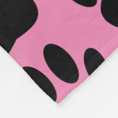 Hond Pawprint op roze fleece deken (Hoek)