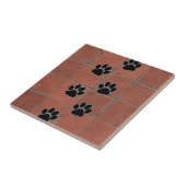 Hond Paws Terracotta Vloer Trail van Paws | Tegeltje (Zijkant)
