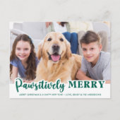 Hond Pawsitive Merry Schattige gepersonaliseerde h Feestdagenkaart (Voorkant)