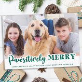 Hond Pawsitive Merry Schattige gepersonaliseerde h Feestdagenkaart