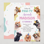 Hond Pawty Verjaardag Kaart (Voorkant / Achterkant)