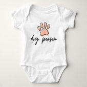 Hond Person Schattig Poot Baby Bodysuit (Voorkant)