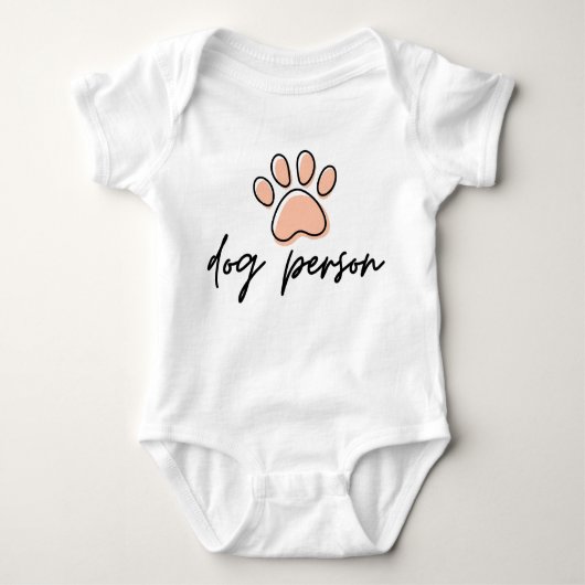 Hond Person Schattig Poot Baby Bodysuit (Voorkant)