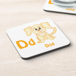 Hond personalizeer ABC: Letter D - Voeg je naam to Bier Onderzetter