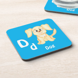 Hond personalizeer ABC: Letter D - Voeg je naam to Bier Onderzetter