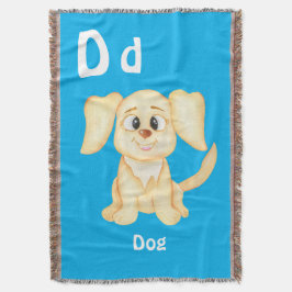Hond personalizeer ABC: Letter D - Voeg je naam to Deken