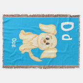 Hond personalizeer ABC: Letter D - Voeg je naam to Deken (Voorkant)
