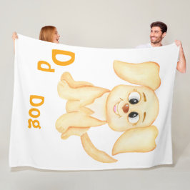 Hond personalizeer ABC: Letter D - Voeg je naam to Fleece Deken
