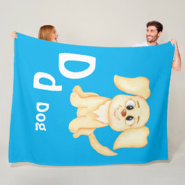 Hond personalizeer ABC: Letter D - Voeg je naam to Fleece Deken