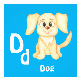 Hond personalizeer ABC: Letter D - Voeg je naam to Foto Afdruk