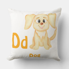 Hond personalizeer ABC: Letter D - Voeg je naam to Kussen