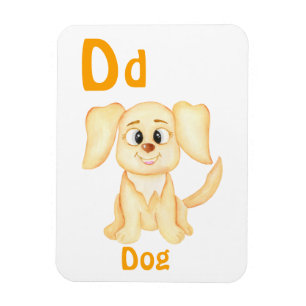 Hond personalizeer ABC: Letter D - Voeg je naam to Magneet