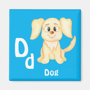 Hond personalizeer ABC: Letter D - Voeg je naam to Magneet