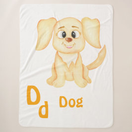 Hond personalizeer ABC: Letter D - Voeg je naam to Sherpa Deken