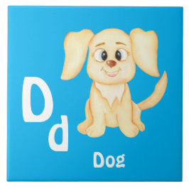 Hond personalizeer ABC: Letter D - Voeg je naam to Tegeltje
