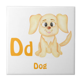 Hond personalizeer ABC: Letter D - Voeg je naam to Tegeltje