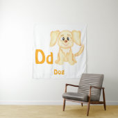 Hond personalizeer ABC: Letter D - Voeg je naam to Wandkleed (In situ)