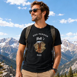 Hond Persoon Papa Foto Zwart T-shirt