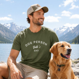 Hond Persoon Papa Groen T-shirt