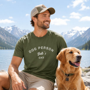 Hond Persoon Papa Groen T-shirt