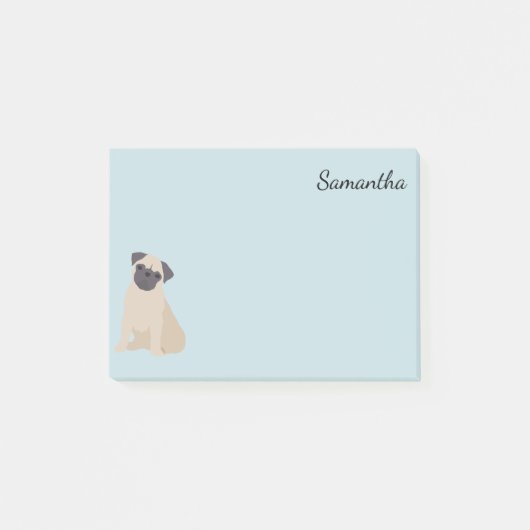 Hond Persoonlijke Pug Fawn Schattig Post-it® Notes (Voorkant)