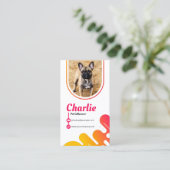 Hond Pet Influencer Foto Sociale Media QR Code Visitekaartje (Staand voorkant)
