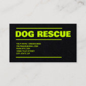 Hond Pet Rescue Visitekaartje (Voorkant)