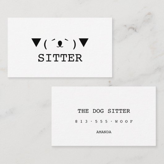 HOND | PET-SITTER-Visitekaartje Visitekaartje (Voorkant / Achterkant)