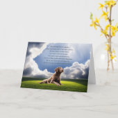 Hond Pet Sympathie met Labrodor en Gedicht Kaart (Gele Bloem)