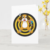 Hond Pijlt Darts Dartbord Kaart (Gele Bloem)