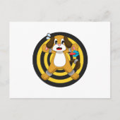 Hond Pijltjes Dart Pijl Dartbord Briefkaart (Voorkant)